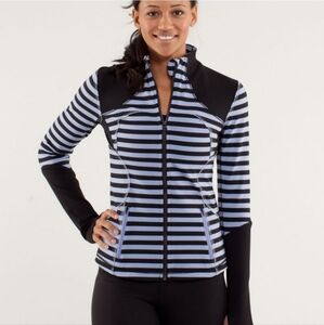 Lululemon Athletica Forme Zip Jacket Blue Stripe